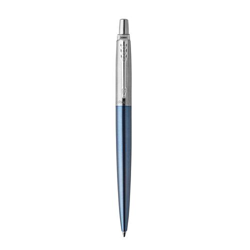 Ball Point Pens Parker Jotter Ballpoint Pen Waterloo Blue/Chrome Barrel Blue Ink