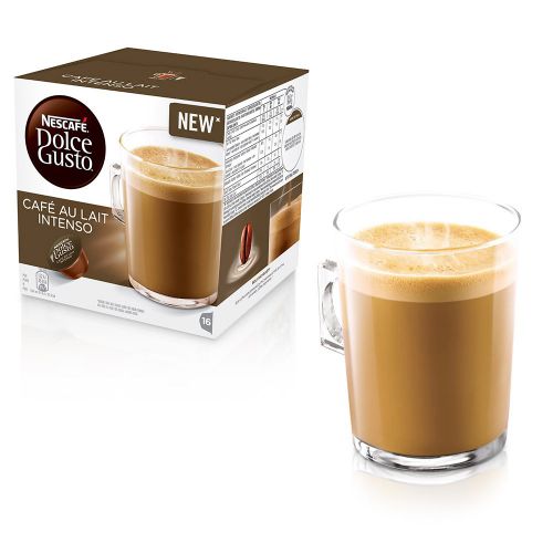 Coffee Nescafe Dolce Gusto Cafe Au Lait Intenso Coffee 16 Capsules (Pack3)