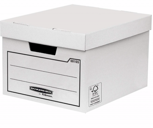 Storage Boxes Fellowes General Storage and Archive Box Board White (Pack 10) 15502