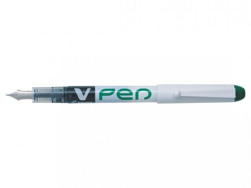 Fountain Pens Pilot V-Pen Erasable Disposable Fountain Pen Green (Pack 12)