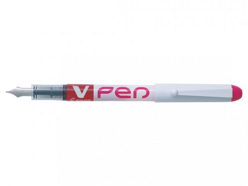 Pilot V-Pen Erasable Disposable Fountain Pen Pink (Pack 12)