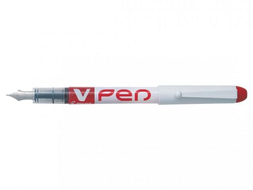 Pilot V-Pen Erasable Disposable Fountain Pen Red (Pack 12) - 631101202