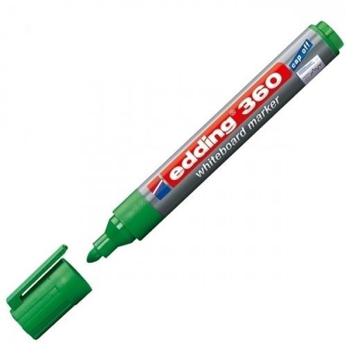 Drywipe Markers edding 360 Whiteboard Marker Bullet Tip 1.5-3mm Line Green (Pack 10)
