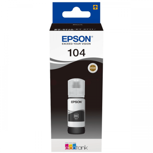 Epson 104 Black Ink Bottle 70ml 4.5k pages - C13T00P140