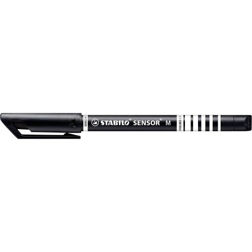 Fineliner Pens STABILO SENSOR medium Pen 0.8mm Line Black (Pack 10)