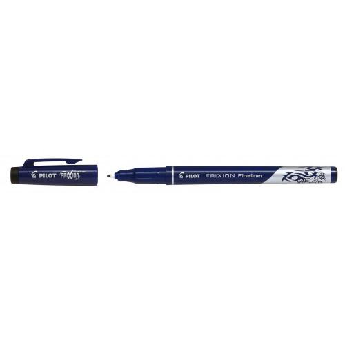 Fineliner Pens Pilot FriXion Erasable Fineliner Pen 1.3mm Tip 0.45mm Line Black (Pack 12)