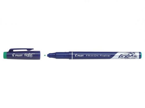 Fineliner Pens Pilot FriXion Erasable Fineliner Pen 1.3mm Tip 0.45mm Line Green (Pack 12)