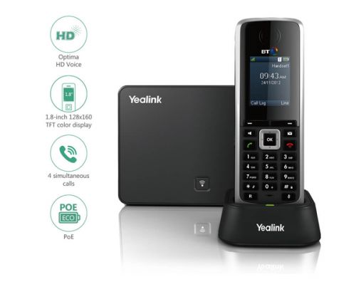 Telephones Yealink W52P Wireless handset LCD Black