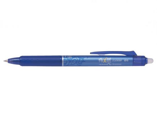Blue Ink Refillable & Retractable Gel Ink Pens FriXion Clicker Erasable Fine Point 12-Pack 