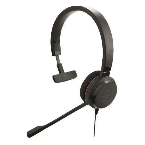 Headsets Jabra Evolve 30 II Mono Noise Cancelling Wired Headset USB and 3.5mm Jack Connectivity Boom Microphone DSP Function Microsoft Certified