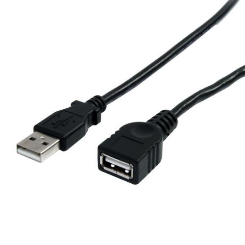 StarTech 3 ft Black USB 2.0 Extension Cable A to