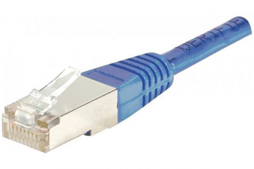 EXC Patch Cable RJ45 cat.5e F UTP Blue 0.5M