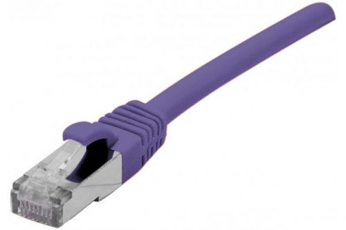 EXC RJ45 cat.6a F UTP LSZH Purple 0.3M