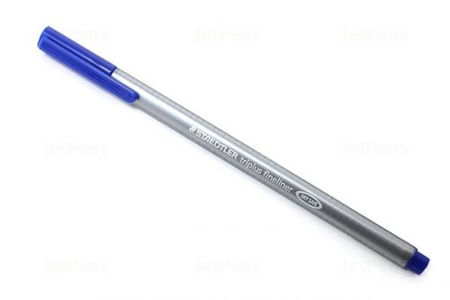 Fineliner Pens Staedtler Triplus Fineliner Pen 0.8mm Tip 0.3mm Line Blue (Pack 10) 334-3