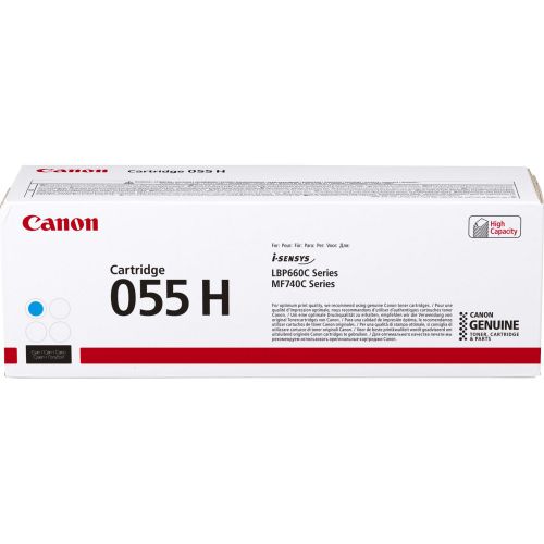 Canon 055HC Cyan High Capacity Toner Cartridge 5.9k pages - 3019C002