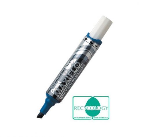 Pentel Maxiflo Whiteboard Marker Chisel Tip 1.5-6.2mm Line Blue (Pack 12) - MWL6-CO