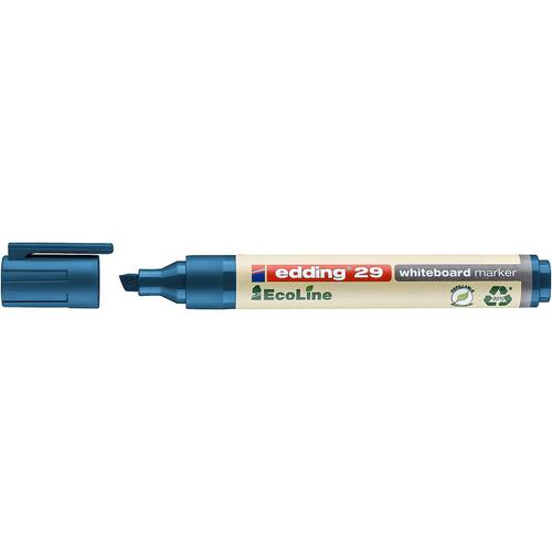 Drywipe Markers edding 29 EcoLine Whiteboard Marker Chisel Tip 1-5mm Line Blue (Pack 10)
