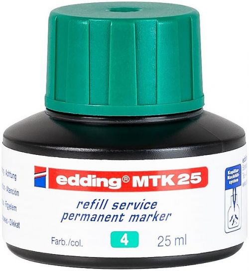 edding MTK 25 Bottled Refill Ink for Permanent Markers 25ml Green - 4-MTK25004