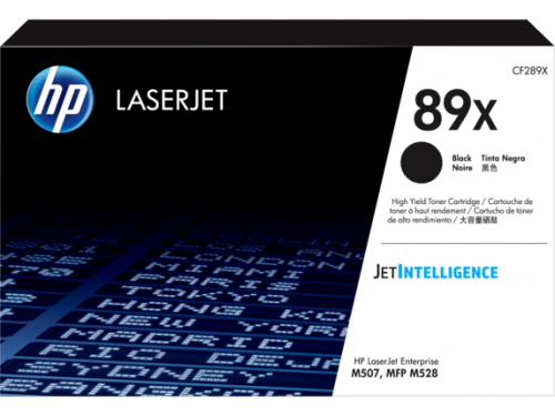 HP 89X Black High Yield Toner 10K pages for HP LaserJet Enterprise M507 series and HP LaserJet Enterprise MFP M528 series - CF289X