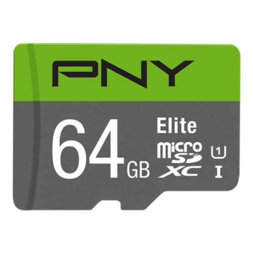 PNY 64GB Elite CL10 UHS1 MicroSDXC and AD