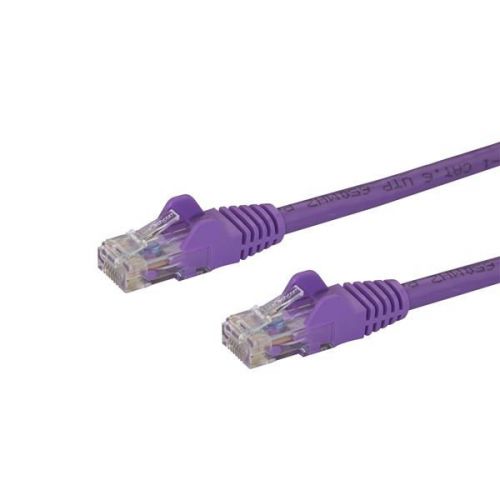 StarTech.com 10m Cat5e Ethernet Purple Patch Cable with Snagless RJ45 Connectors StarTech.com 10m Cat5e Ethernet Purple Patch Cable with Snagless RJ45 Connectors