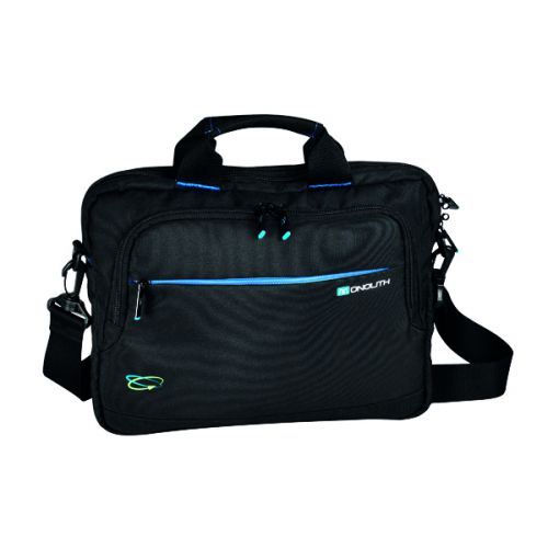 Monolith Blue Line Chrome Briefcase for Laptops up to 13.3 inch Black/​Blue 2000003315