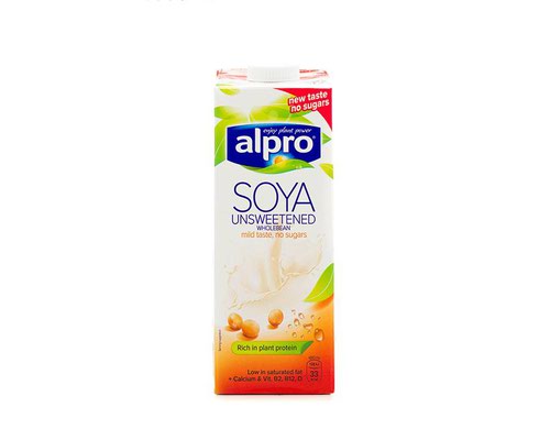 Alpro Unsweetened Soya Milk 1 Litre (Pack 8) 0499047