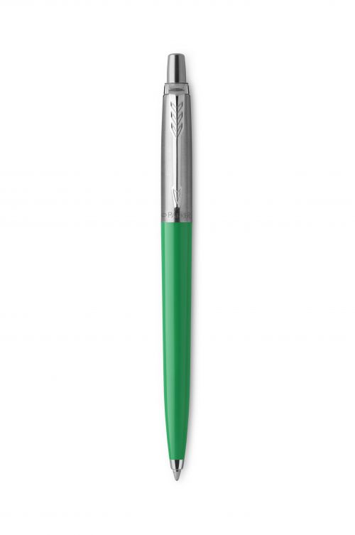 Ball Point Pens Parker Jotter Ballpoint Pen Green Barrel Blue Ink