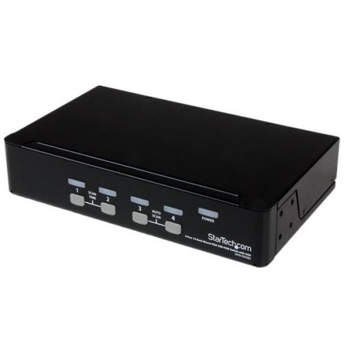 StarTech.com 4 Port 1U Rack Mount USB OSD KVM Switch