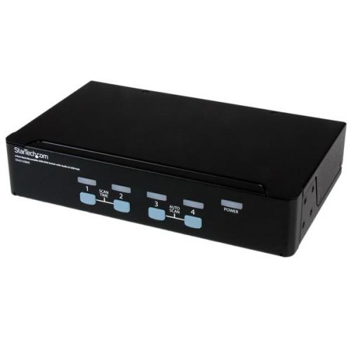 StarTech.com 4PT RM USB KVM Switch with Audio USB Hub