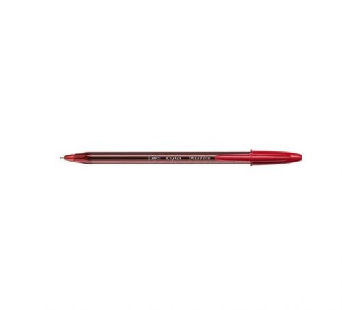 Ball Point Pens Bic Cristal Exact Ballpoint Pen 0.7mm Tip 0.28mm Line Red (Pack 20)