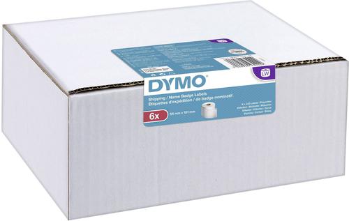 Labelling Tapes & Labels Dymo LabelWriter Shipping Label or Name Badge 54x101mm 220 Labels Per Roll White (Pack 6)