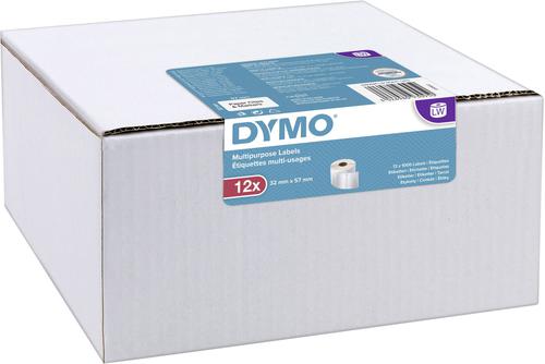 Dymo LabelWriter Multipurpose Label 32x57mm 1000 Labels Per Roll White (Pack 12)
