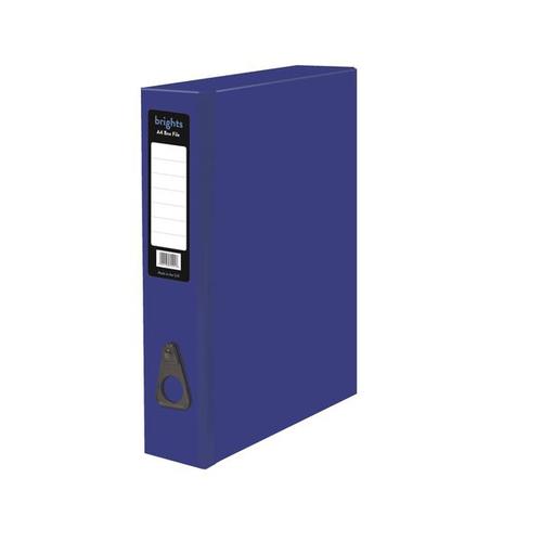Box Files Pukka Brights Box File Laminated Paper on Board Foolscap 75mm Spine Width Catch Closure Blue (Pack 10)