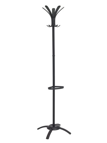 Alba Coat Stand 5 Pegs Plus 5 Mini Pegs Steel H175cm Black - PMCLEO N Alba Coat Stand 5 Pegs Plus 5 Mini Pegs Steel H175cm Black - PMCLEO N