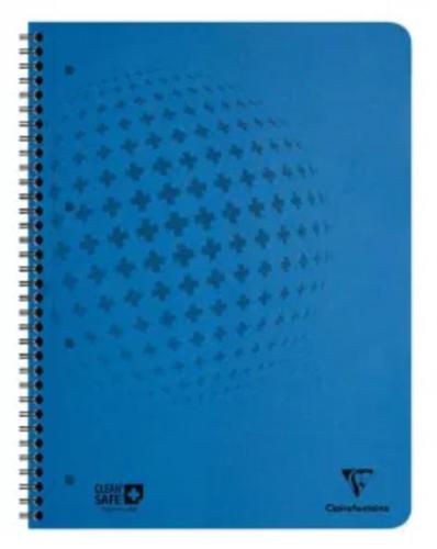 Clairefontaine CleanSafe A5 Wirebound Pressboard Notebook Ruled 120 Pages Blue (Pack 5)
