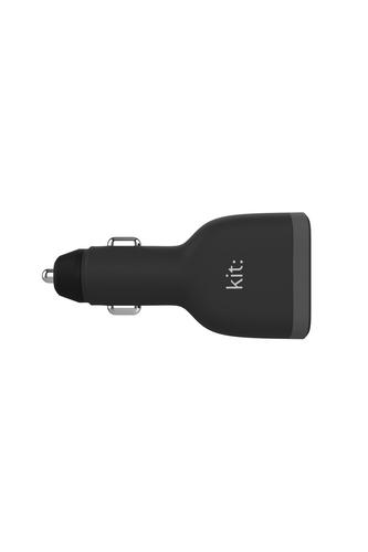 USB C PD60 USB A Car Charger Space Grey