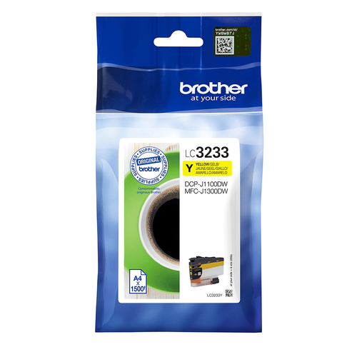 Brother Yellow Standard Capacity Ink Cartridge 1.5k pages - LC3233Y