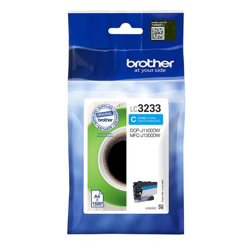 Brother Cyan Standard Capacity Ink Cartridge 1.5k pages - LC3233C