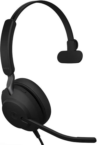Headsets Jabra Evolve 2 40 USB A Wired Noise Isolating Mono Headset Powerful 40mm Speaker Certified for Microsoft Teams Dedicated Teams Button
