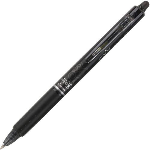 Pilot FriXion Clicker Erasable Retractable Gel Rollerball Pen 0.7mm Tip 0.35mm Line Black (Pack 5)