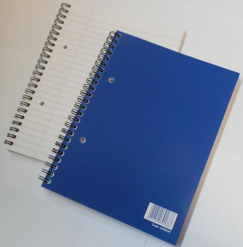ValueX+A5+Wirebound+Laminated+Notebook+Ruled+100+Pages+Blue+%28Pack+5%29