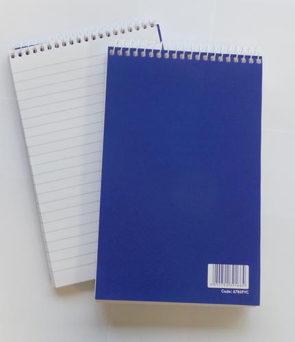 ValueX+127x200mm+Wirebound+Card+Cover+Reporters+Shorthand+Notebook+Ruled+260+Pages+Blue+%28Pack+10%29