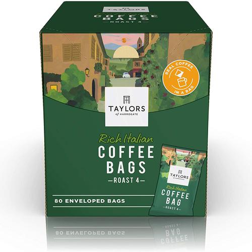 Coffee Taylors of Harrogate Rich Italian Coffee Bags (Pack 80) 0403397