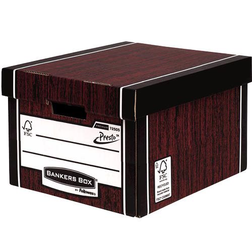 Fellowes Premium Classic Archive Box Woodgrain (Pack 5) 7250513