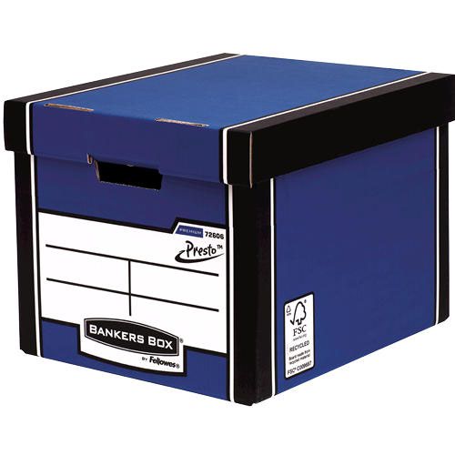Storage Boxes Fellowes Premium Tall Archive Box Blue (Pack 5) 7260618