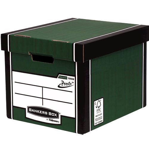 Storage Boxes Fellowes Premium Tall Archive Box Green (Pack 5) 7260806