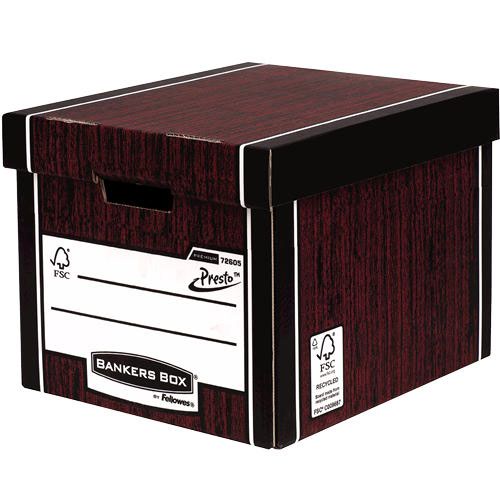 Storage Boxes Fellowes Premium Tall Archive Box Woodgrain (Pack 5) 7260520