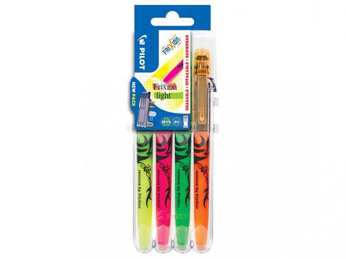 Highlighters Pilot Set2Go FriXion Erasable Highlighter Pen Chisel Tip 3.8mm Line Assorted Colours (Pack 4)