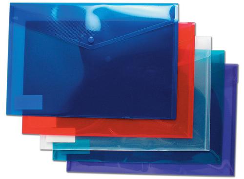 ValueX Popper Wallet Polypropylene A4+ Assorted Colours (Pack 25) - 300024